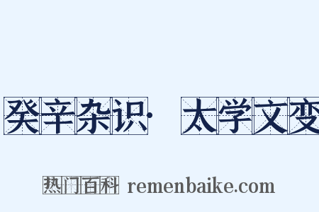 癸辛杂识·太学文变是什么意思的图片